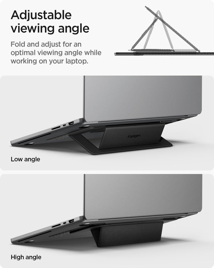 Spigen Slim Fold Laptop Ständer Höhenverstellbar, Selbstklebender Laptopständer, Faltbar und rutschf