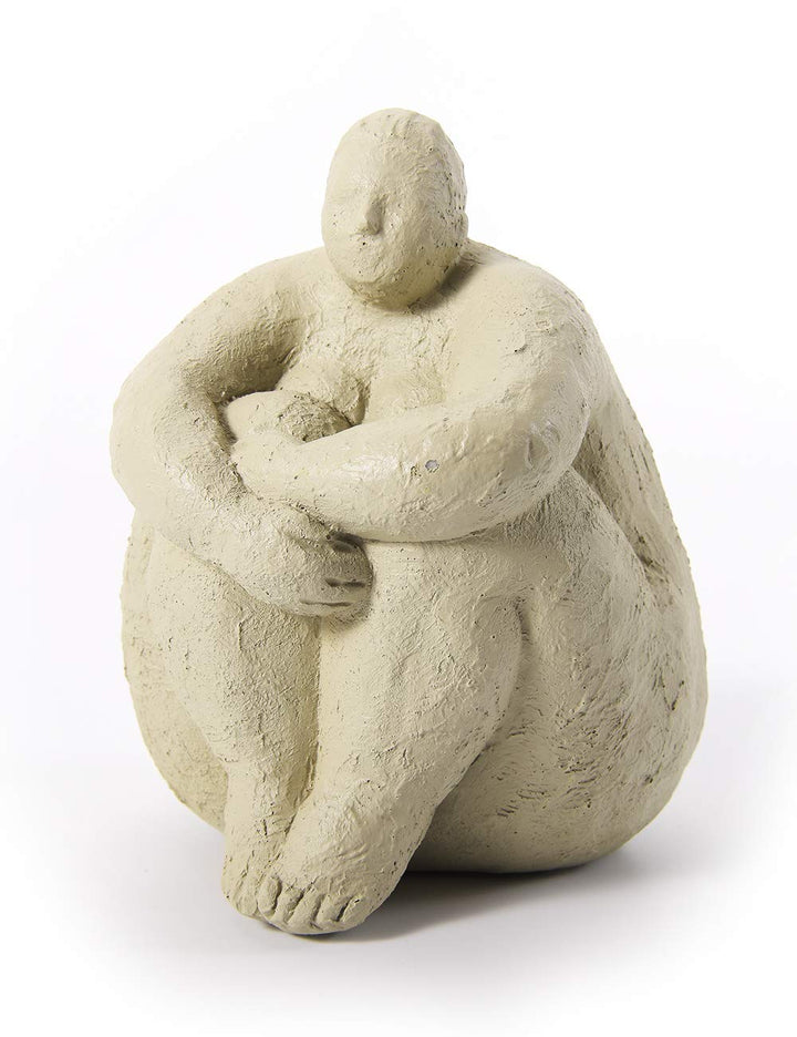Amoy-Art Frau Skulptur Figuren Modern Dekor Statue Wohnzimmer Kunst Arts Polyresin Geschenk 18cm