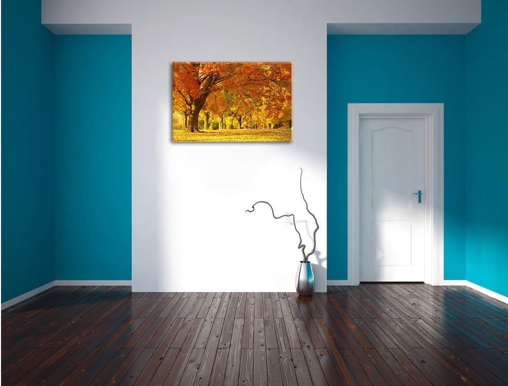 schöne Herbstlandschaft, Format: 100x70 auf Leinwand, XXL riesige Bilder fertig gerahmt mit Keilrahm
