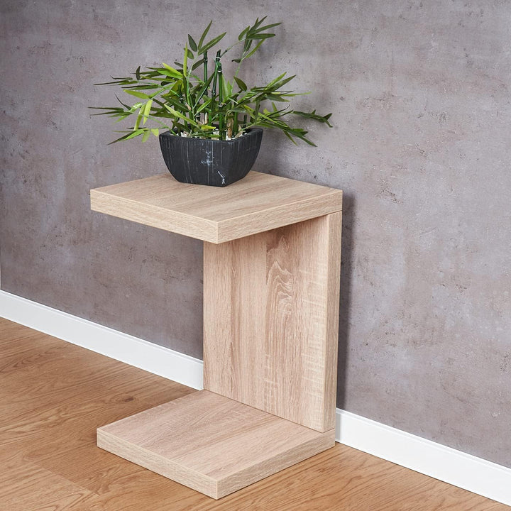 levandeo Beistelltisch Coco Sonoma Eiche sägerau 32x32cm Höhe 50cm Keine Montage fest verleimt Holz