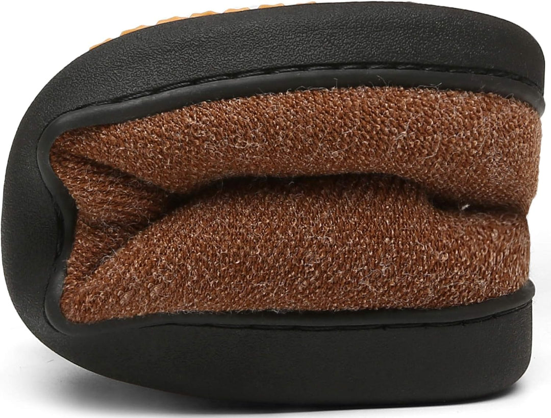 Mishansha Herren Winter Warme Hausschuhe Memory Foam Plüsch Pantoffeln,Gr.39-48, Braun 39 EU