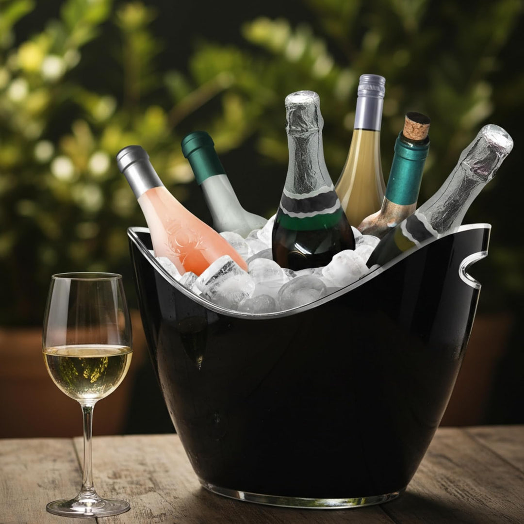 Vin Bouquet FIE 007 - Schwarzer Eiskübel für 6 Flaschen, Zentimeter, Schwarz 6 Flaschen Schwarz, 6 F