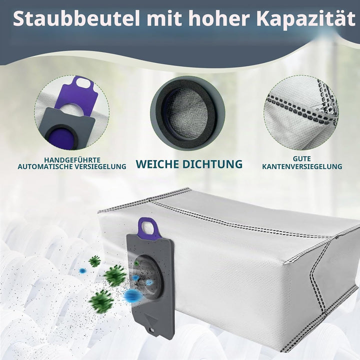 Homruich 22 Stück Zubehör für Narwal Freo Z10 Roboter Vacuum, 1 Hauptbürste, 4 HEPA-Filter, 4 Mop Pa
