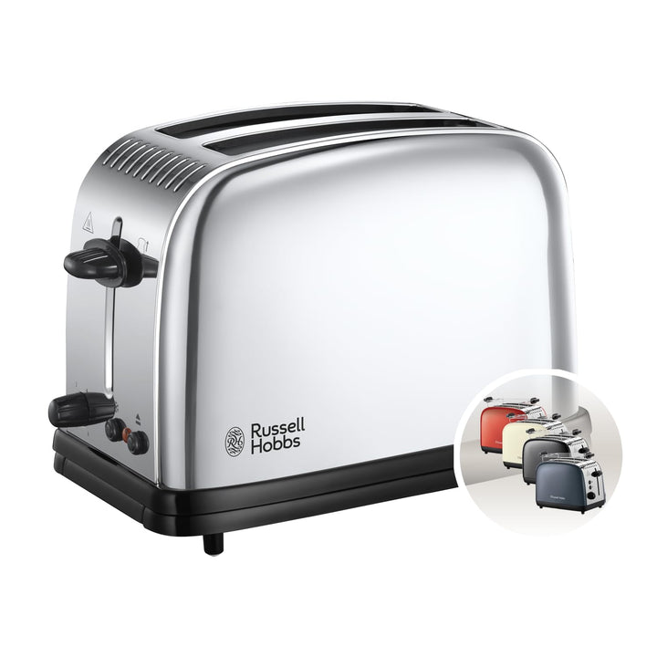 Russell Hobbs Toaster [für 2 Scheiben] Victory Edelstahl (extra breite Toastschlitze, 6 Bräunungsstu