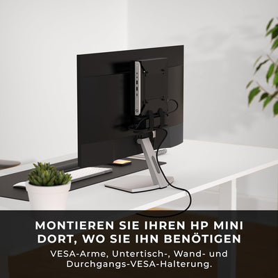 HumanCentric Halterung kompatibel mit HP Mini, ersetzt Dual-VESA-Hülle für HP Mini Desktops v3 13L68