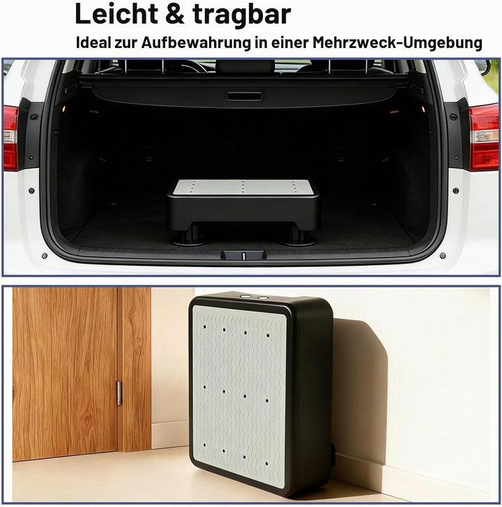 rutschfest Halbstufe, Nachleuchtende Trittstufe, 3-Stufige Höhenverstellbarer Tritthocker, Breite An