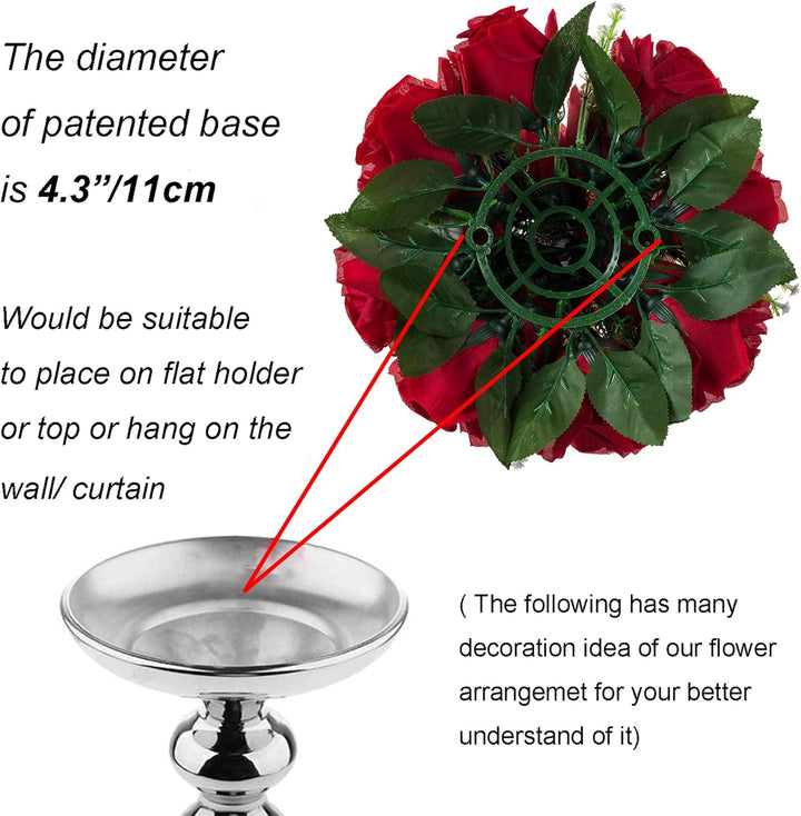 BLOSMON Blumenstrauss Blumengestecke Künstlich Deko Rose 10 Pcs Karminrot Künstliche Blumenstrauss B