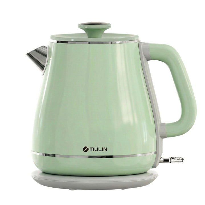 MULIN wasserkocher retro, Elektrischer Wasserkocher mit 360° Basis, 1,8 L Kapazität, 2200 W, Schnell