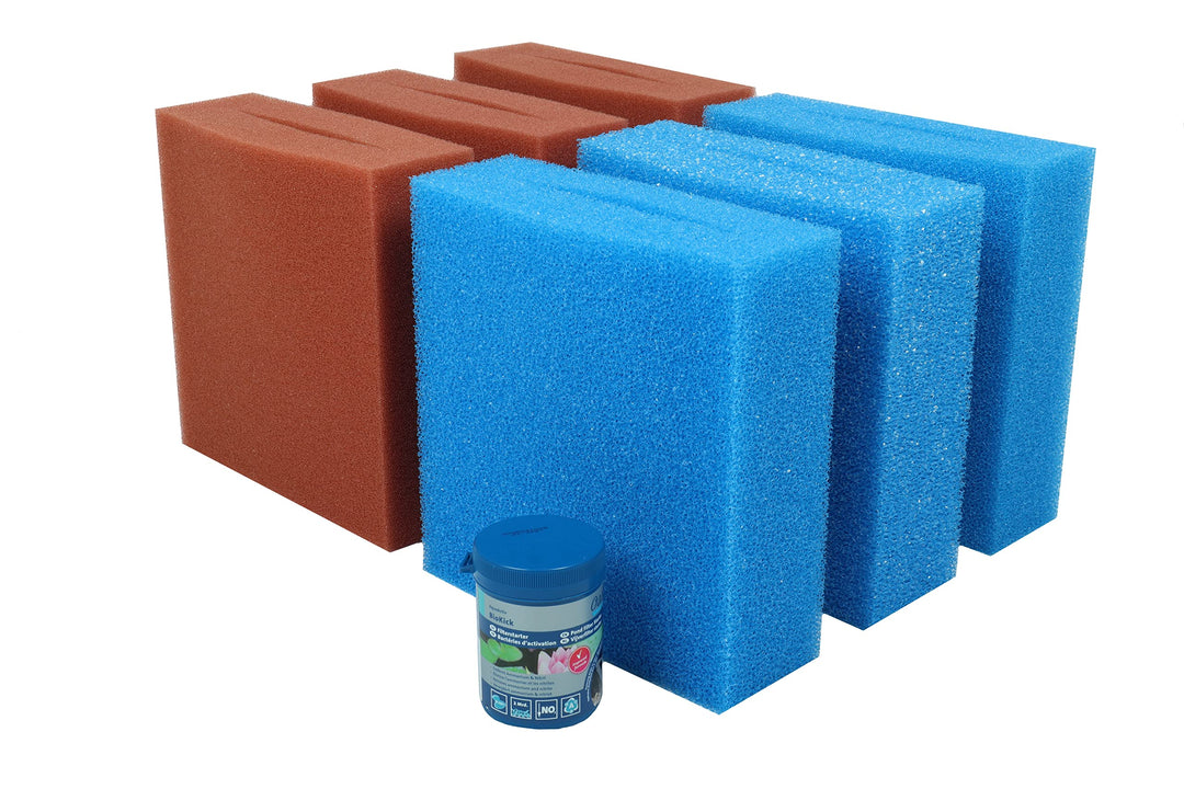 Wacredo Ersatzschwamm Set + Filterstarter für Oase Biotec 10 Teichfilter Filterschwämme Filter Filte