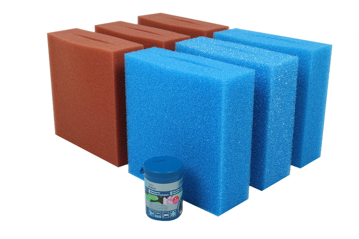 Wacredo Ersatzschwamm Set + Filterstarter für Oase Biotec 10 Teichfilter Filterschwämme Filter Filte