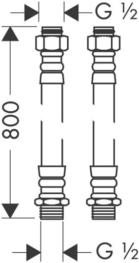 Hansgrohe Anschlussschlauch-Set 2-Loch 96387000