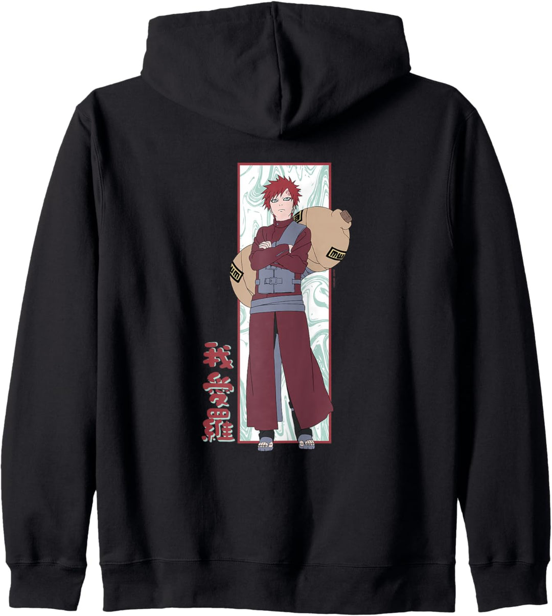 Naruto Shippuden Gaara Marmor Hintergrund Kapuzenjacke