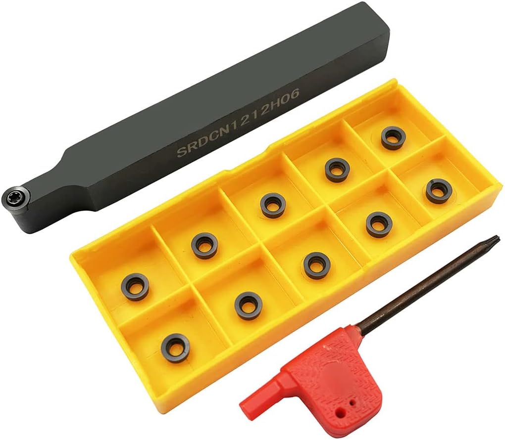 ASZLBYM 11 Stück RCMT060204 MO Wendeschneidplatten-Fräseinsätze Klingenfräser mit 1/2 "/ 12 mm SRDCN