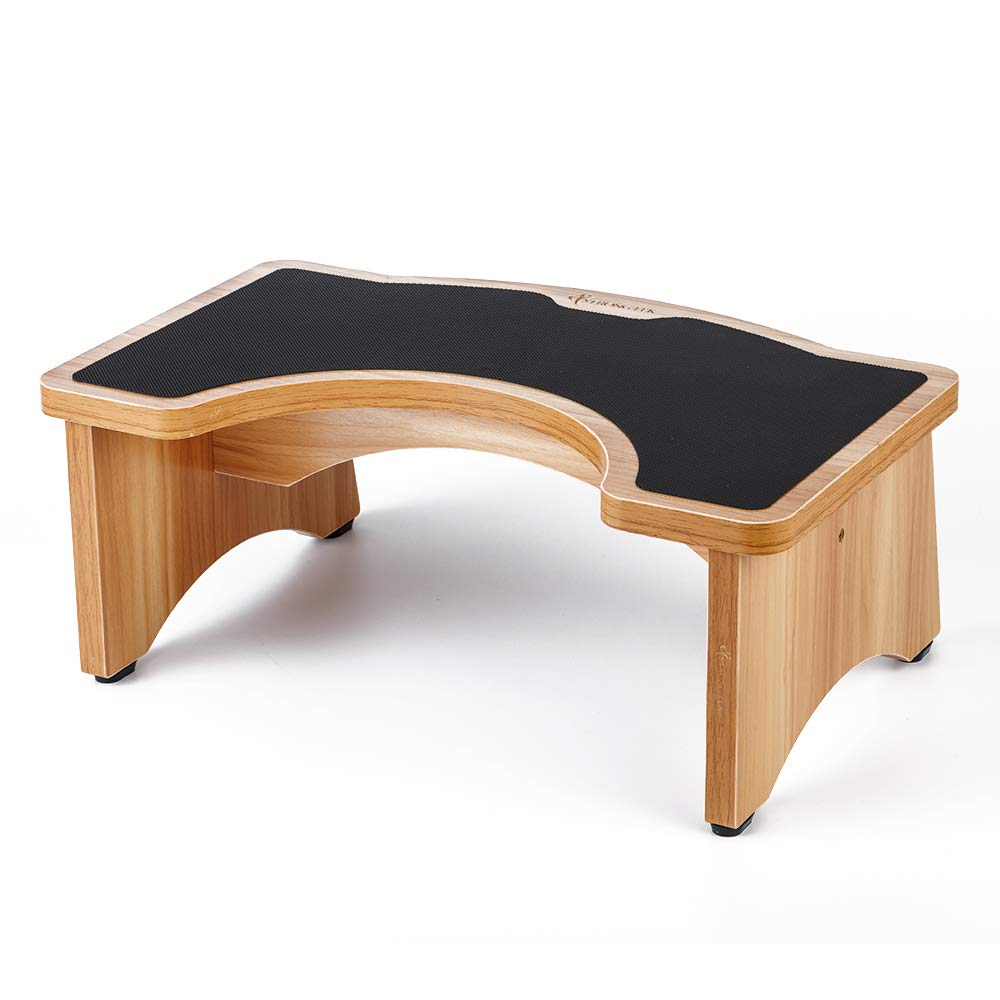 StrongTek Toilettenhocker Erwachsene, Badhocker, WC Hocker Holz mit Antirutsch-Beschichtung und 160