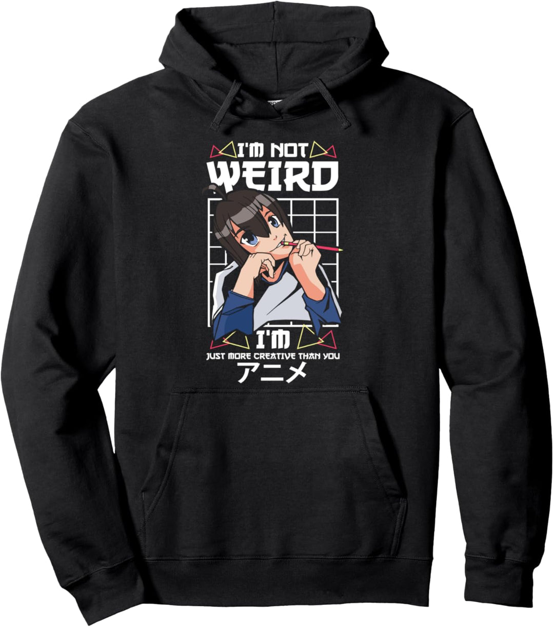 Ich bin einfach kreativer als du Anime Pullover Hoodie