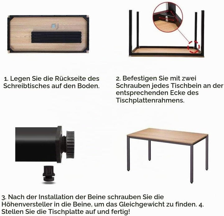 sogesfurniture Schreibtisch Computertisch Büromöbel PC Tisch, Stabil Bürotisch Arbeitstisch Esstisch