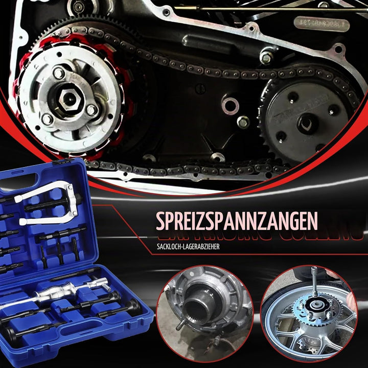 Innenlager Grundloch Abzieher Satz, 8-58mm Innenabzieher Lager, Innenlager Abzieher Set, Kugellager