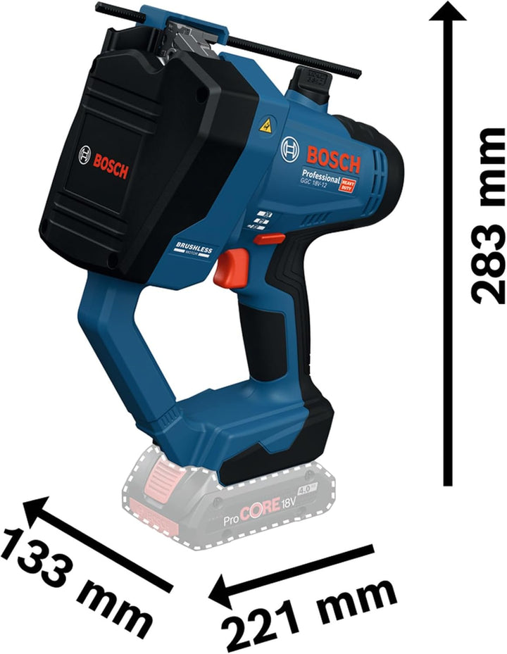 Bosch Professional 18V System Akku-Gewindestangenschneider GGC 18V-12 (schneidet bis M12 aus Stahl u