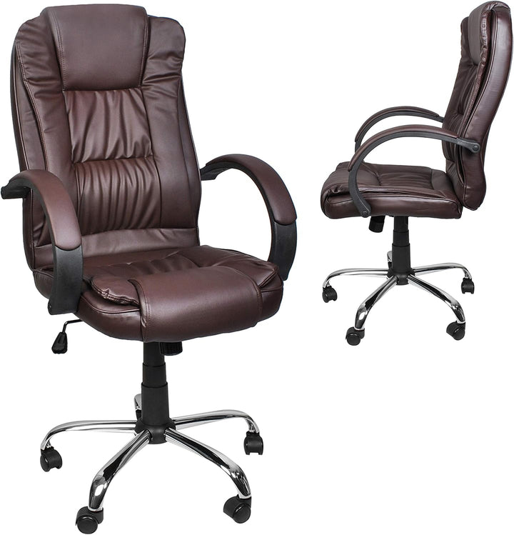 MALATEC Bequeme Bürostuhl Chefsessel Drehstuhl Ergonomischer Schreibtischstuhl mit Kunstlederbezug S