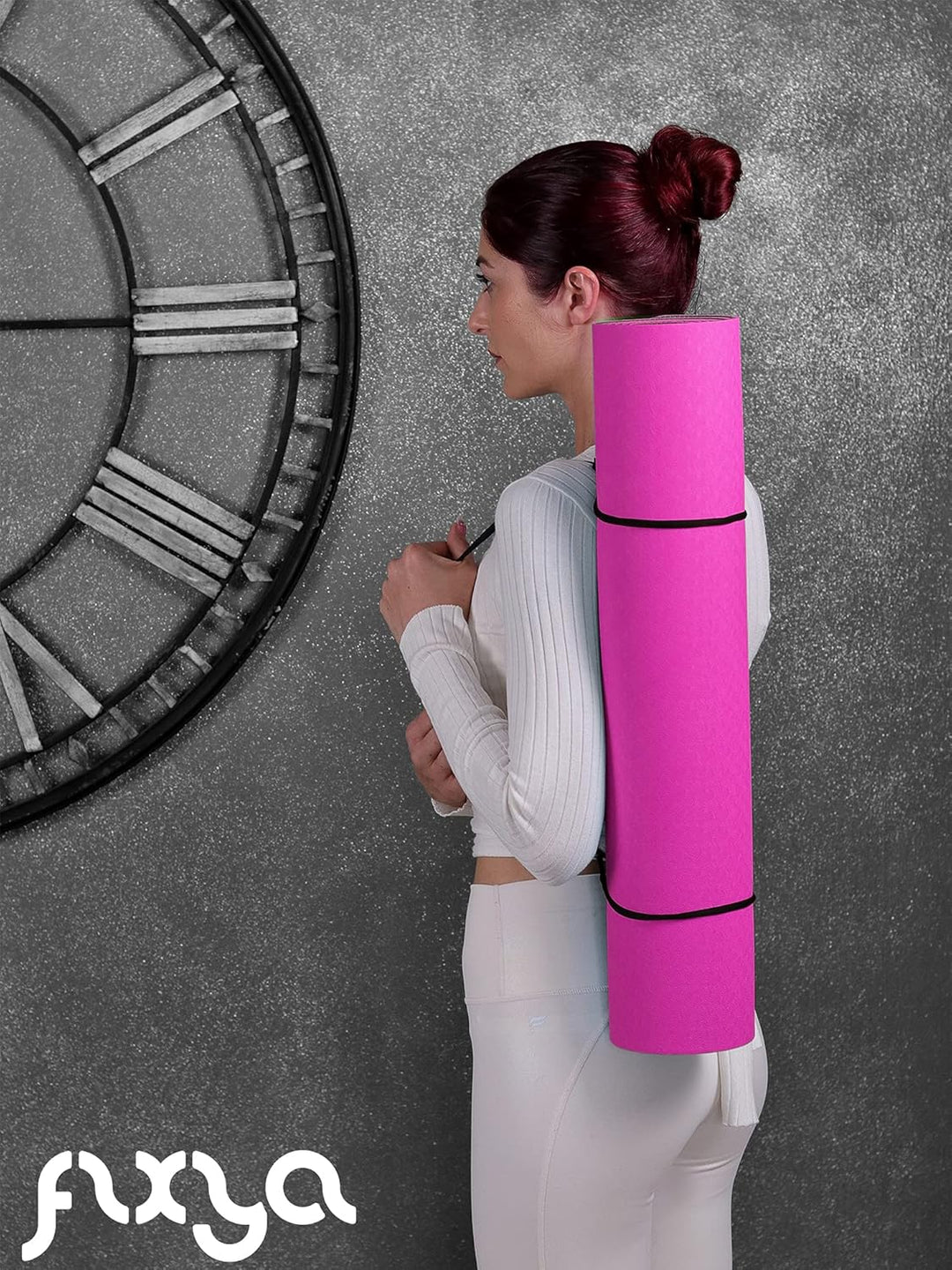 FLXYA Phtalatfreie TPE Yogamatte Trainingsmatte 183 x 61 x 0,6 cm, optional mit NBR Yoga Pad 25 x 61
