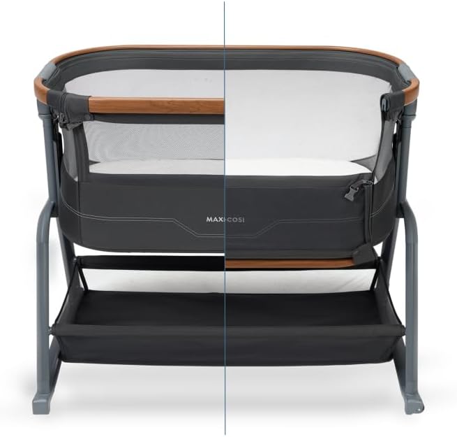 Maxi-Cosi Iora Plus Baby Stubenbett, 0-6M (9 kg), Klappbares und Leichtes Beistellbett Baby, Schauke