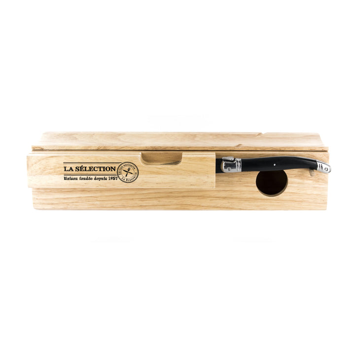 COOK CONCEPT Bistrot Kd3158 Laguiole – Wurstkäse und Messer aus Holz Beige, 32,7 x 10,8 x 7,7 cm