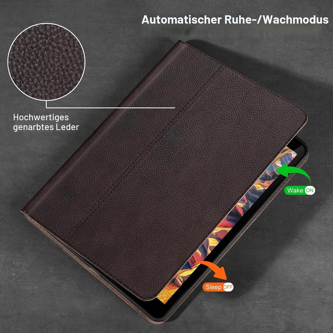 Gexmil Leder Hülle für iPad Pro 12,9 Zoll 6./5./4./3. Generation 2022/2021/2020/2018 Echt Leder Cove