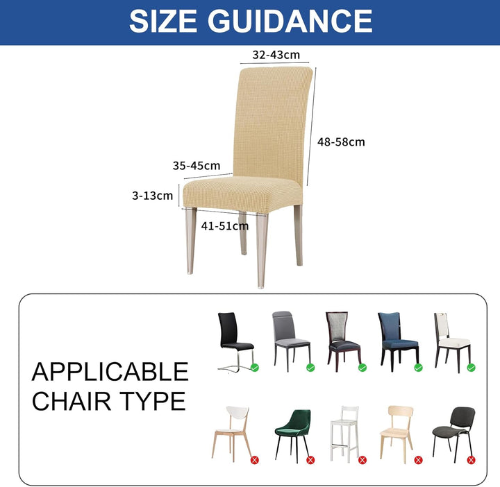 Ystyle Stretch Stuhlhussen 4er Set, Stuhlbezug Elastisch Abnehmbarer Waschbarer, Universal Hussen Fü