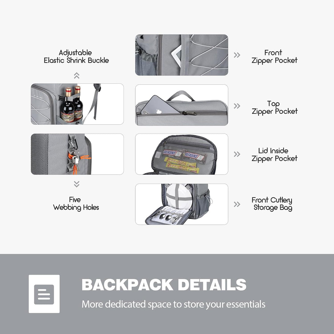 Maelstrom Kühlrucksack 35/50 Dosen, Isolierter Cooler Rucksack Auslaufsicher, Grosse Kühltasche Ruck