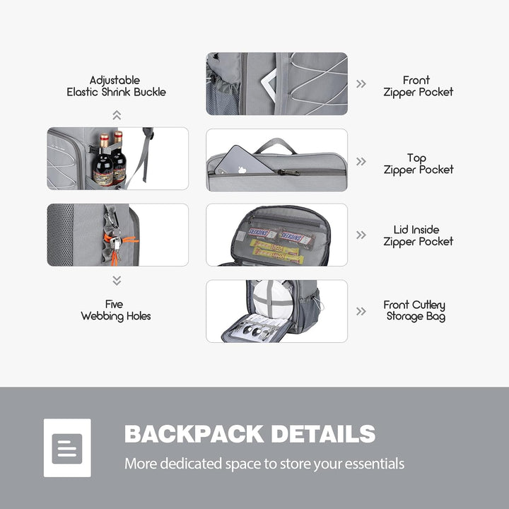 Maelstrom Kühlrucksack 35/50 Dosen, Isolierter Cooler Rucksack Auslaufsicher, Grosse Kühltasche Ruck
