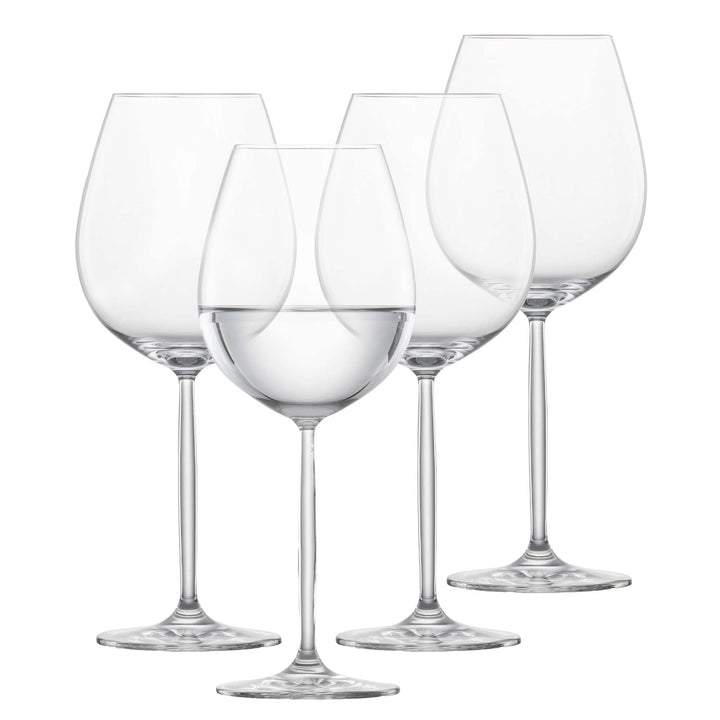Schott Zwiesel Rotweinglas Muse (4er-Set), klassische Kristallgläser für Rotwein oder Wasser, spülma
