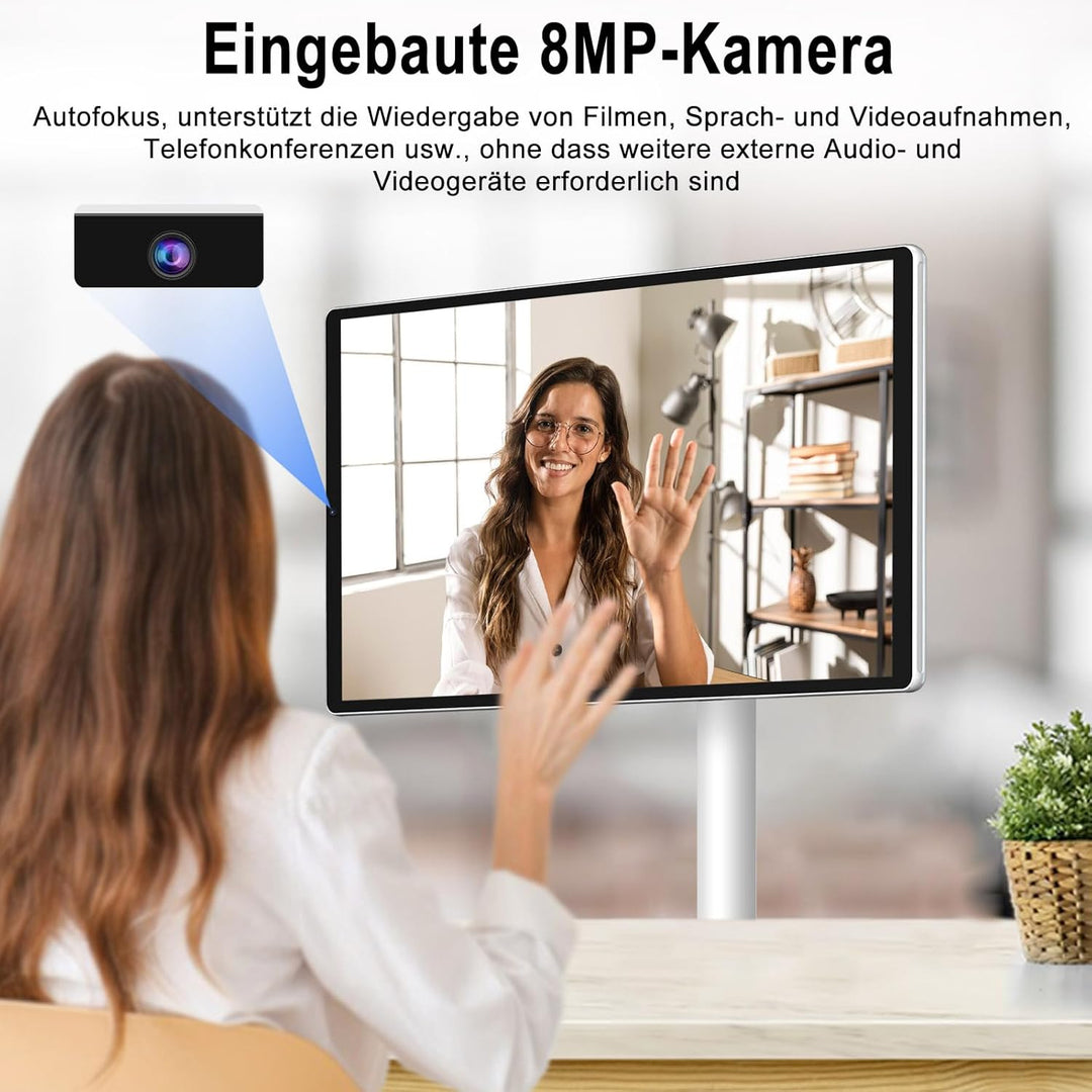 OFD 21.5" Portable TV on Wheels,Android 13 OS,1080p,6+128GB,Speicher Tragbarer Fernseher, 100% sRGB,