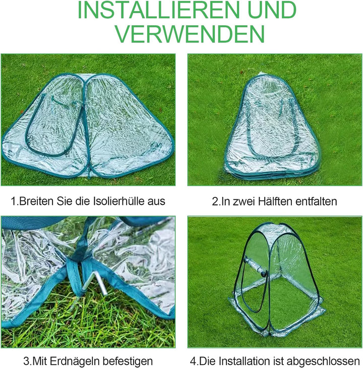 Gewächshaus Klein Überwinterungszelt für Pflanzen, Mini Gewächshaus, Pop Up Gewächshaus überwinterun