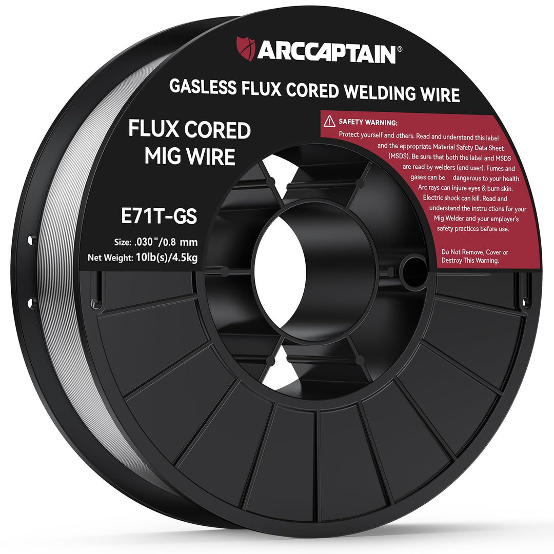 ARCCAPTIAN Fülldraht 0,8mm 4.5KG E71T-GS MIG Schweissdraht für Schweissgerät ohne Gas MIG/MAG FLUX S