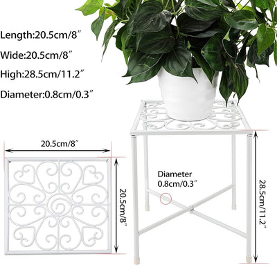 SUMTree Pflanzenhocker aus Eisen Blumentreppen Gartenregal Pflanzenregal Dekoration für Balkone Inne