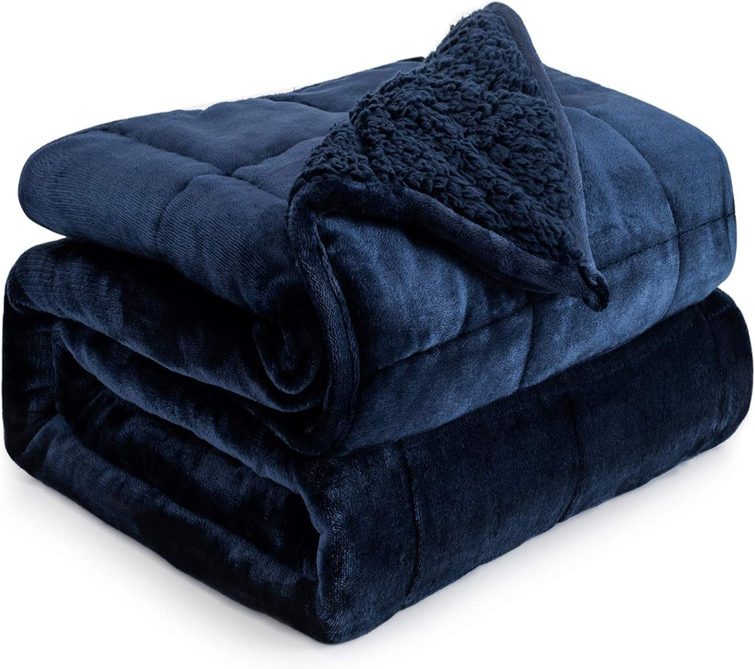 Cottonblue Gewichtsdecke 120x180cm 7kg- Sherpa Fleece Entspannungsdecke Erwachsene Zur Verbesserung