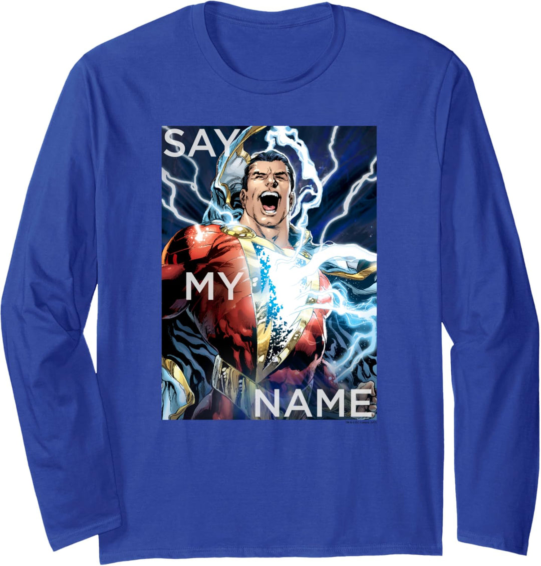 Justice League Shazam! Say My Name Langarmshirt