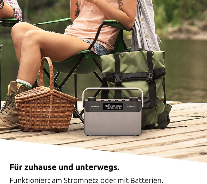 TechniSat TECHNIRADIO 8 - Portables Digitalradio mit Tragegriff (DAB+, UKW, Stereo, Sprachansagen, R
