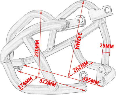 Motorrad Sturzbügel Rahmen Motorschutz Stossstange Autobahn Kompatibel mit CB650R CB 650R 2019 2020