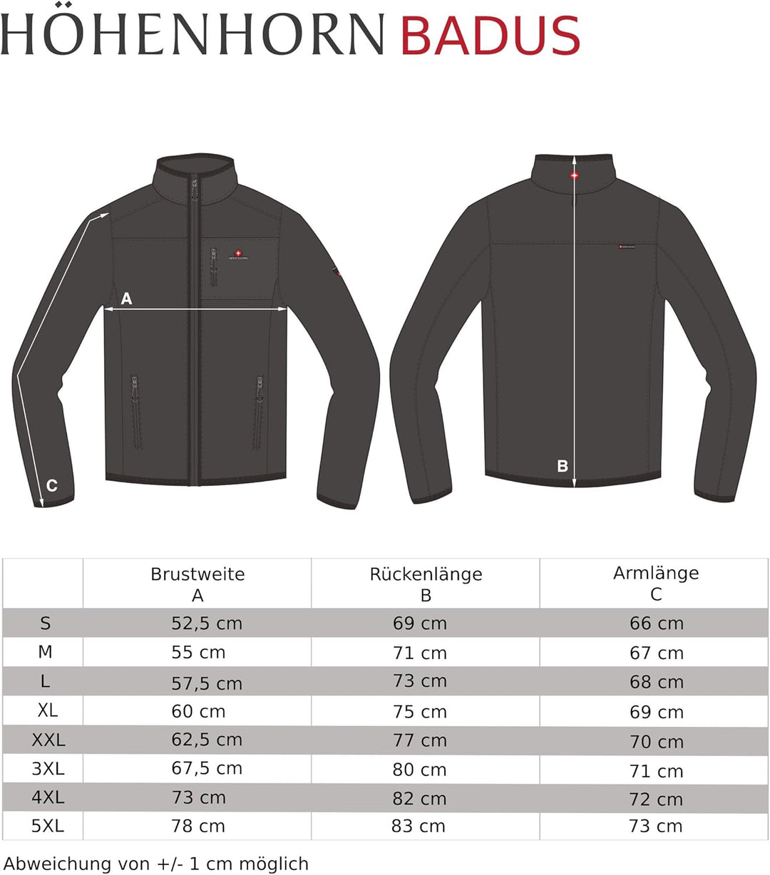 Höhenhorn Badus Herren Fleece Jacke Microfleece Full Zip Troyer Outdoor Wander Trekking, Senfgelb/Sc