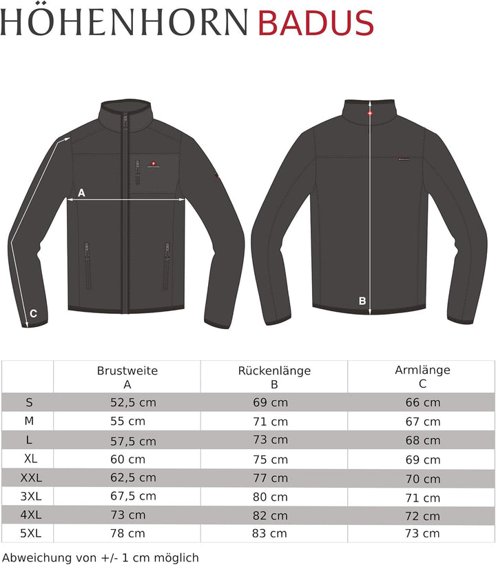 Höhenhorn Badus Herren Fleece Jacke Microfleece Full Zip Troyer Outdoor Wander Trekking, Senfgelb/Sc