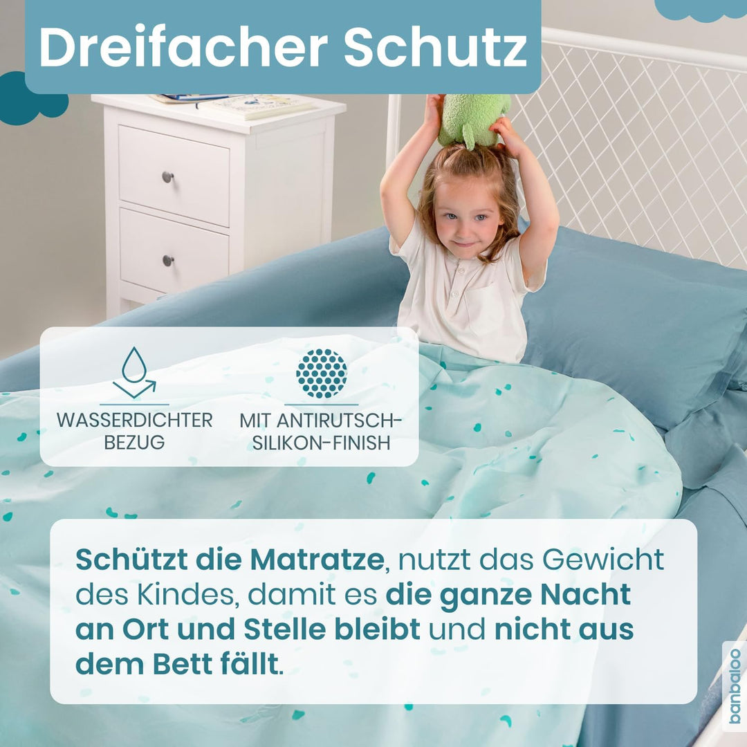 BANBALOO MAX- Sicherheitsbarriere für Kinderbetten Absturzsicherung für Kinder/Rutschfestes Schaumst