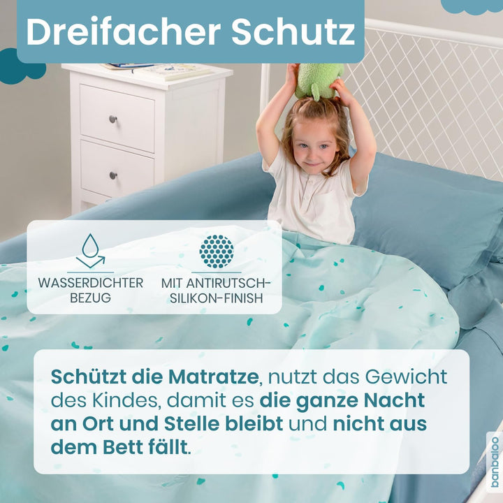 BANBALOO MAX- Sicherheitsbarriere für Kinderbetten Absturzsicherung für Kinder/Rutschfestes Schaumst