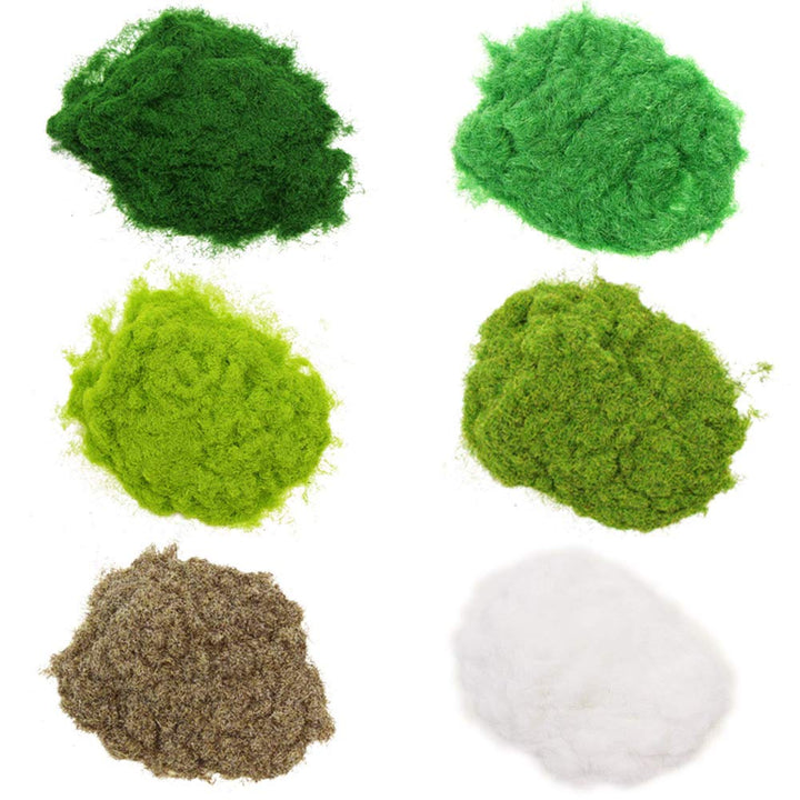 6 Flaschen*35g 2-3 mm Streugras Wiese modellbahn lanschaft Static Grass Powder Modell Rasen Layout G