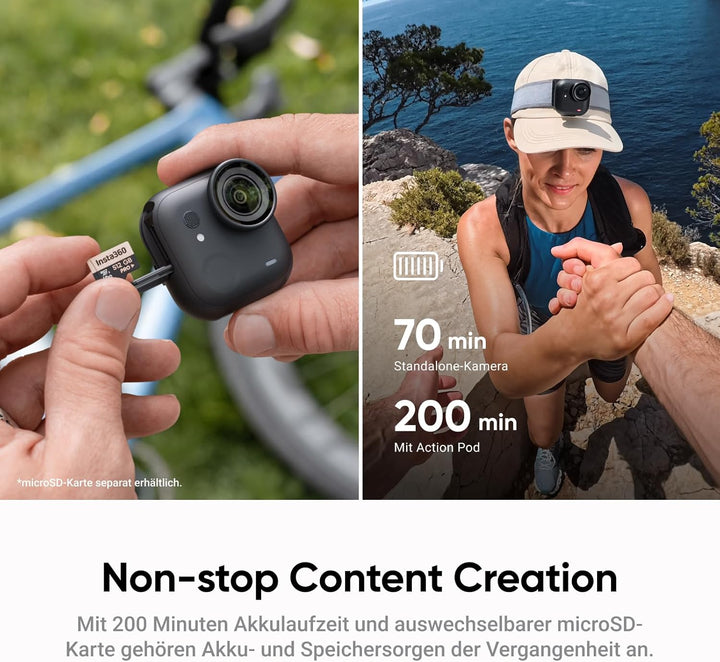 Insta360 GO Ultra Nachtschwarz Lauf-Bundle, Nachtschwarz Lauf-Bundle