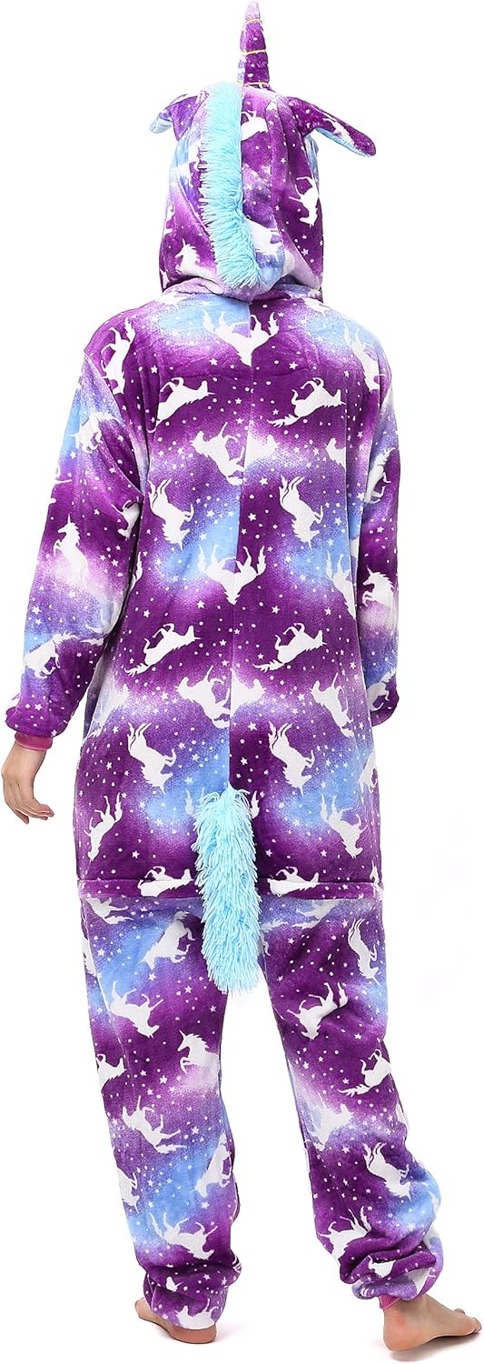 Katara 1744 Jumpsuit, UnisexÊ? Erwachsene, Einhorn Lila-bunt, Körpergrösse 145-155cm (S) Einhorn Lil