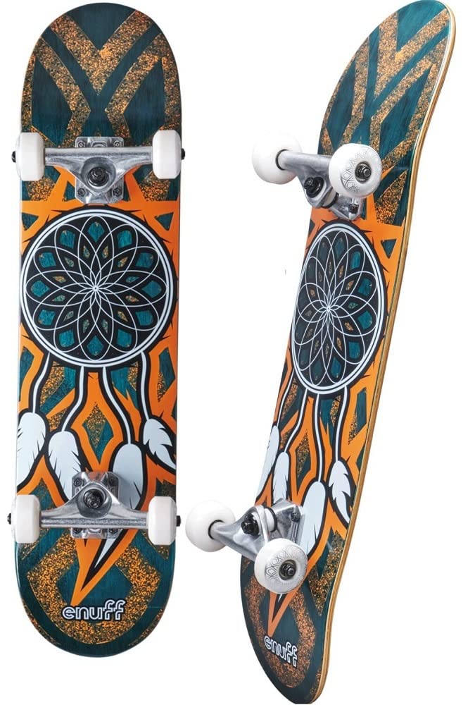ENUFF Dreamcatcher Complete Skateboard, Einheitsgrösse Teal/Orange (mehrfarbig)