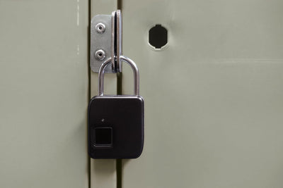 SCHWAIGER 715941 Fingerabdruck Schloss Smart Vorhängeschloss Elektronisches Bügelschloss Fingerprint