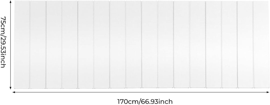 Faltbare Badewannenabdeckung, Weiss Holzoptik, 170x75cm, PVC, bis 5kg | Isoliert Badewasser, robust