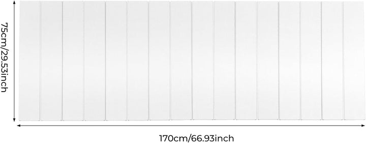 Faltbare Badewannenabdeckung, Weiss Holzoptik, 170x75cm, PVC, bis 5kg | Isoliert Badewasser, robust